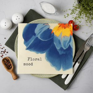 Set 20 servilletas floral azul