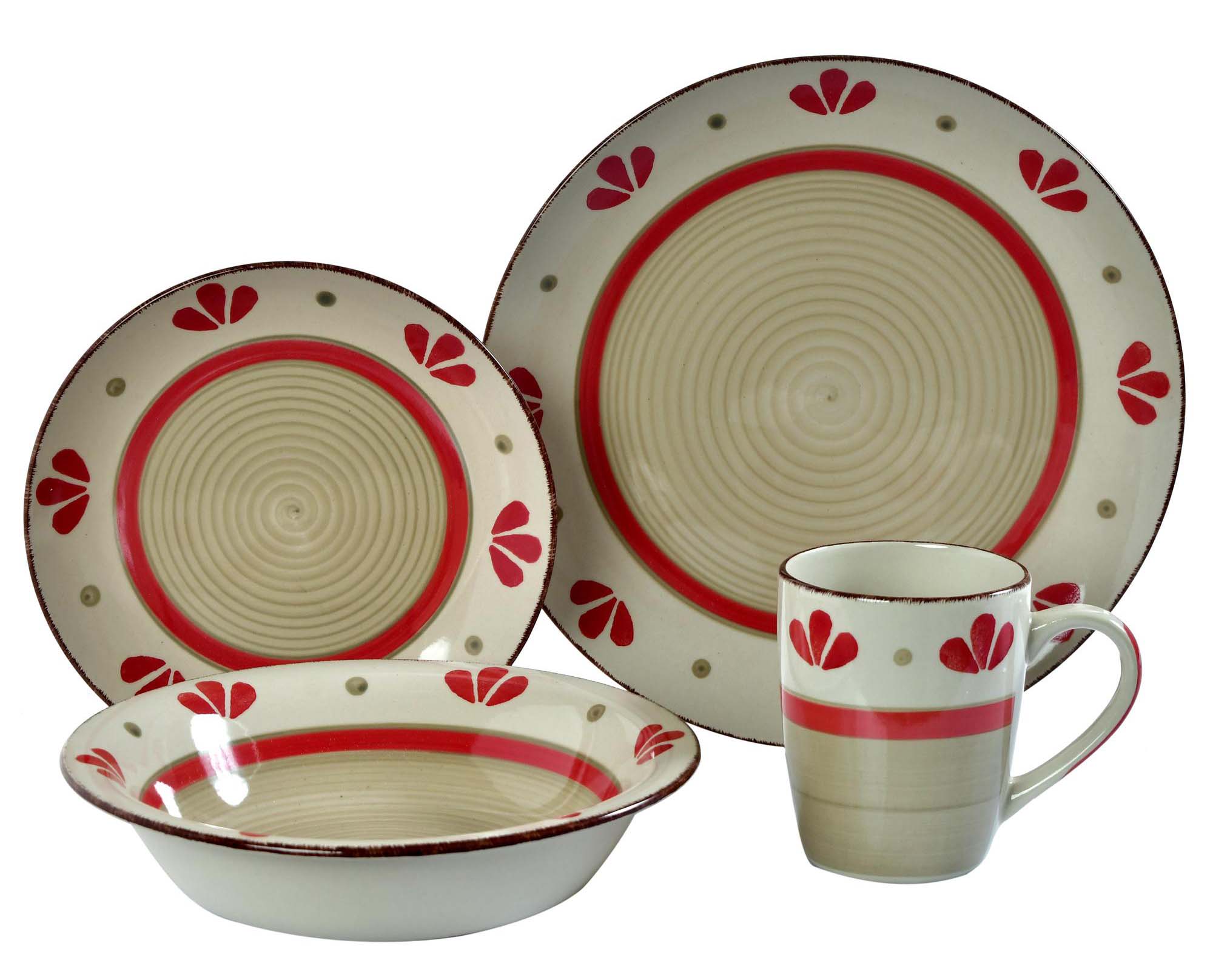 Vajilla ceramica 16 pza 4 ptos