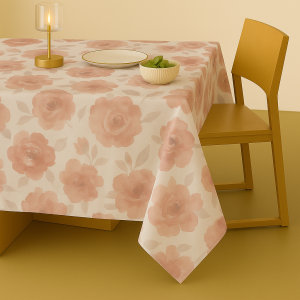 Mantel rectangular 8 ptos rosado toskana