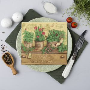 Set 20 servilletas macetas