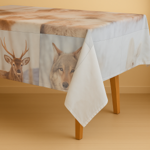 Mantel rectangular 6 ptos lobo