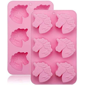 Molde 6 cavidades silicona unicornio