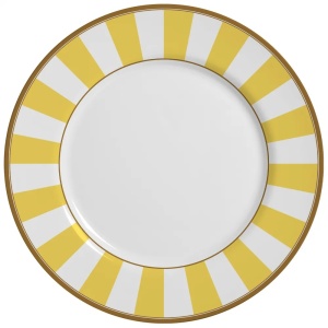 Plato de sitio stripe amarilla