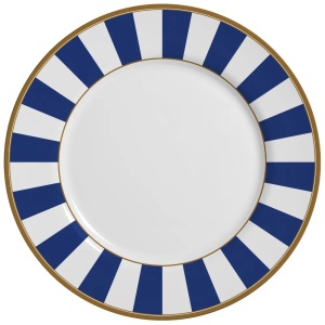Plato de sitio stripe azul