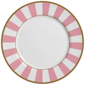 Plato llano-principal stripe rosa