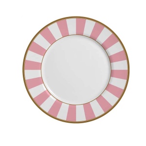 Plato postre/entrada stripe rosa