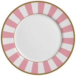 Plato de sitio stripe rosa