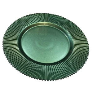 Plato de sitio vidrio verde
