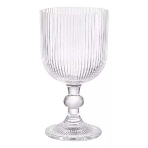 Set 6 copas vidrio acanalada 12.9 oz