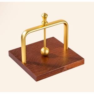 Servilletero acero inoxidable /madera oro