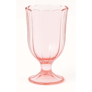Set 6 copas vidrio rosa 10,5 oz