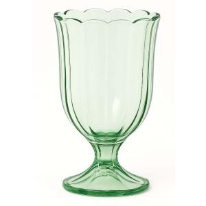 Set 6 copas vidrio verde 10,5 oz