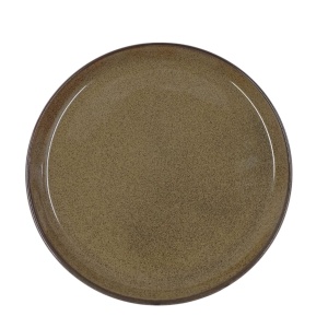 Plato postre/entrada ceramica 20 cms ocre -ao03-1a05