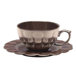 Set taza con plato café/te porcelana anis 7 onz