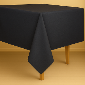 Mantel rectangular 6 puestos toskana negro