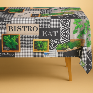 Mantel rectangular 8 ptos diseno huerta
