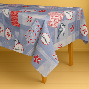 Mantel rectangular 8 ptos gallina